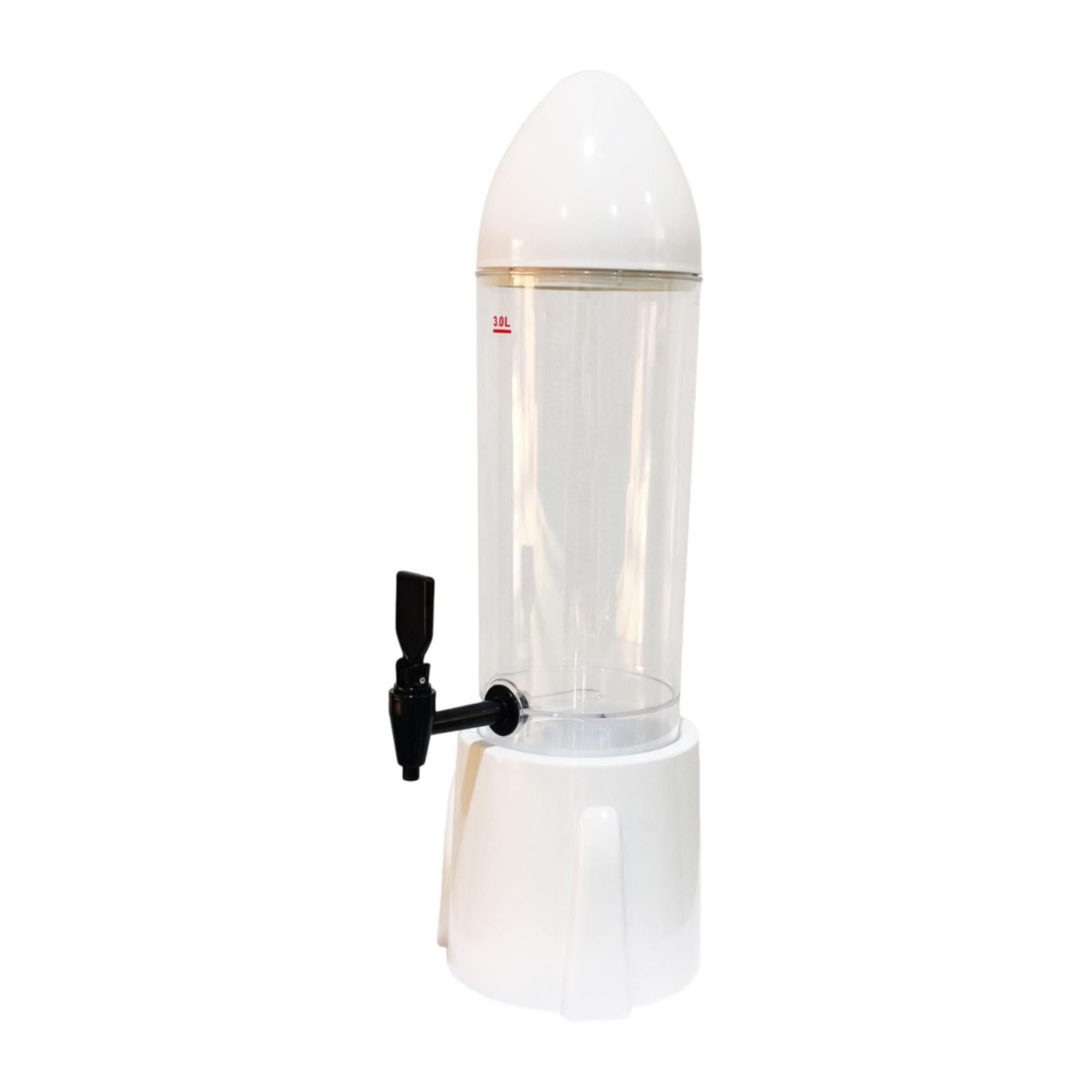 Fancyes Beer Dispenser Beverage Dispenser 3L Commercial Removable Desktop Drink Dispenser Beer for Restaurant Outdoor Barbecues White