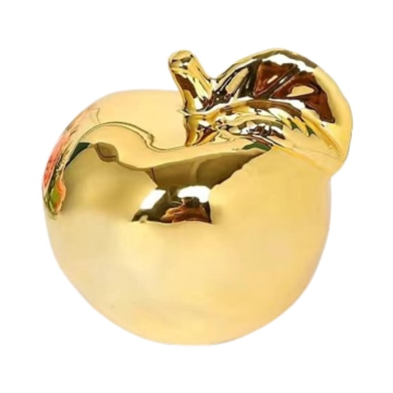 Fancyes Ceramic Figurine Fruit Sculpture for Desktop Decoration in Offices And Cafes , Golden, S S