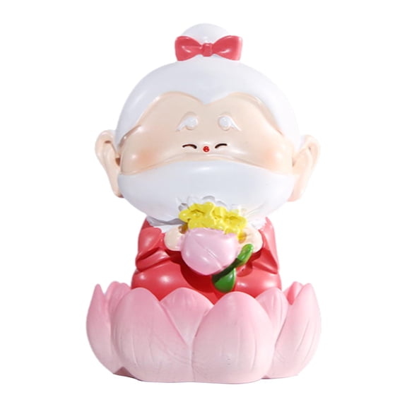 Fancyes Chinese Immortal Figurine Desktop Statue Collectible Gifts Small Fengshui Sculpture Ornament for Apartment Bookshelf C