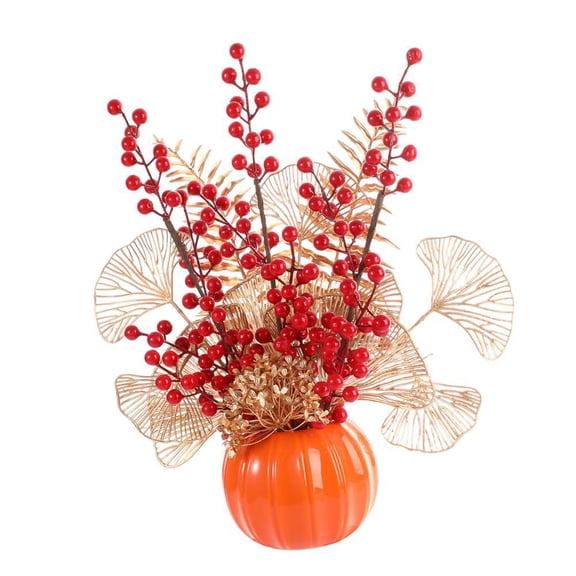 Fancyes Chinese New Year Decoration Artificial Flower Bouquet Decor Flowerpot Spring Festivals Floral Arranging for Bedroom Fireplace