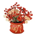 thumbnail image 1 of Fancyes Chinese New Year Feng Shui Blessing Bag Vase Decor Blessed Bag Statue Table Decoration for Restaurant Home Party Housewarming B, 1 of 8