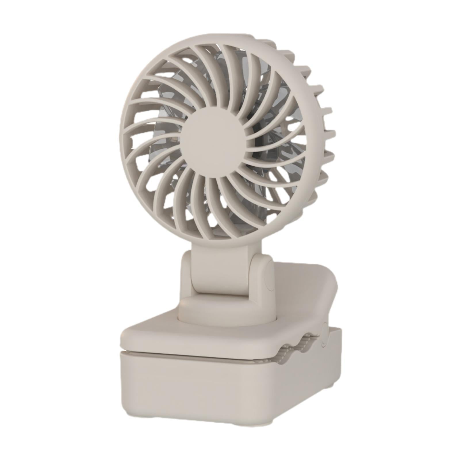Fancyes Clip on Fan Mini Personnel Desk Fan Light Multi -use -use -summer Gifts for Office Kitchens -wandercamping -Camping -cycling Cycling Apricot