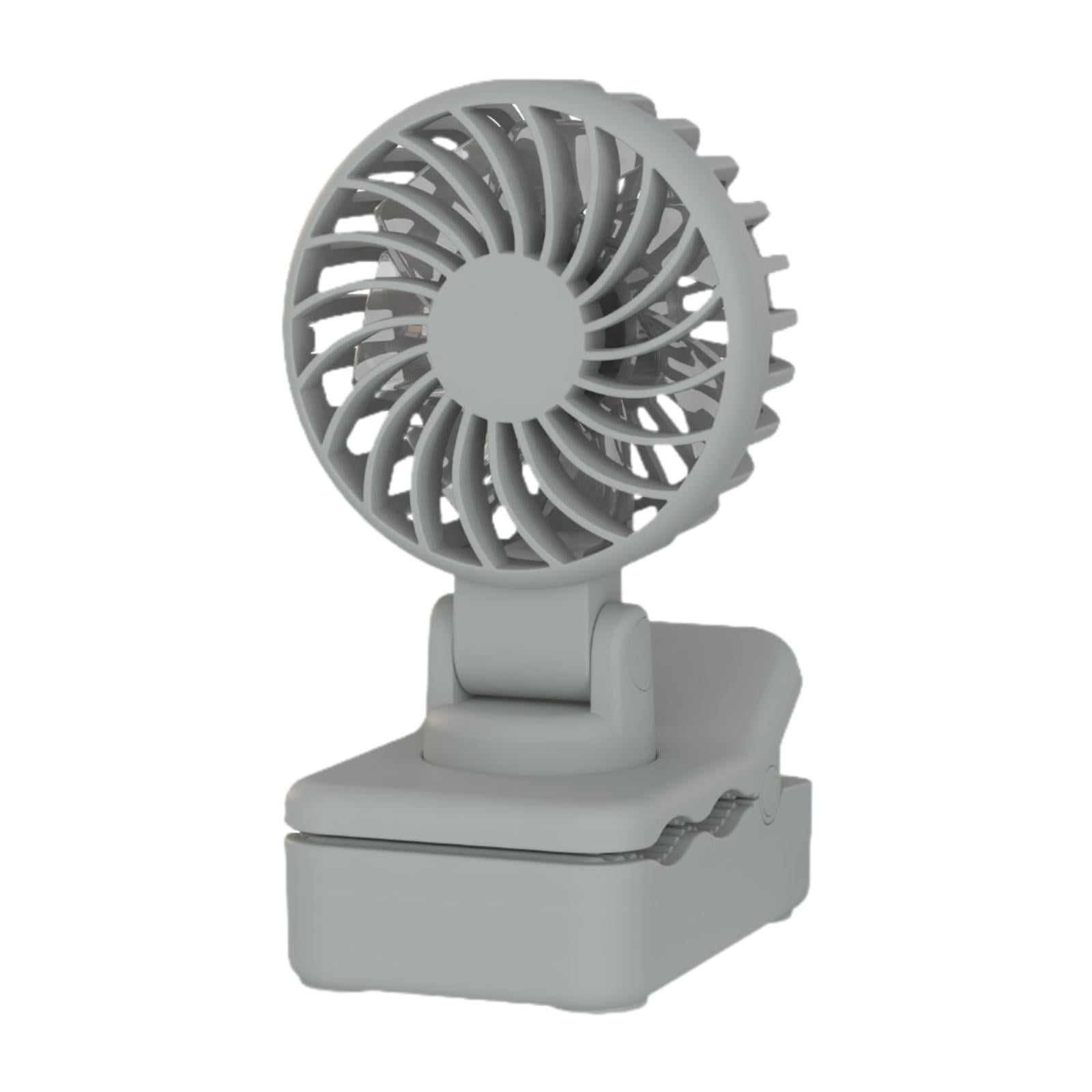 Fancyes Clip on Fan Mini Personnel Desk Fan Light Multi -use -use -summer Gifts for Office Kitchens -wandercamping -Camping -cycling Cycling Green