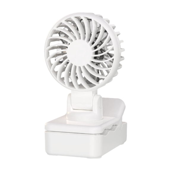 Fancyes Clip on Fan Mini Personnel Desk Fan Light Multi -use -use -summer Gifts for Office Kitchens -wandercamping -Camping -cycling Cycling White