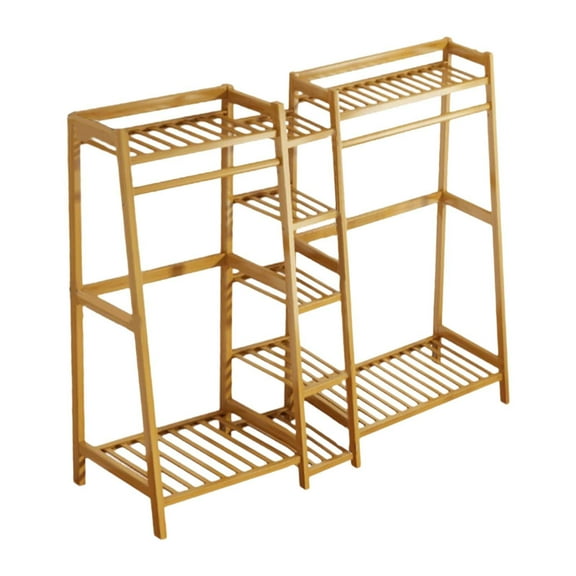 Fancyes Clothes Rack, Bamboo Clothes Rack, Clothes Organizer, Clothes Rack with Shelf for Hallway, Living Room, Home, Sweaters And Pants