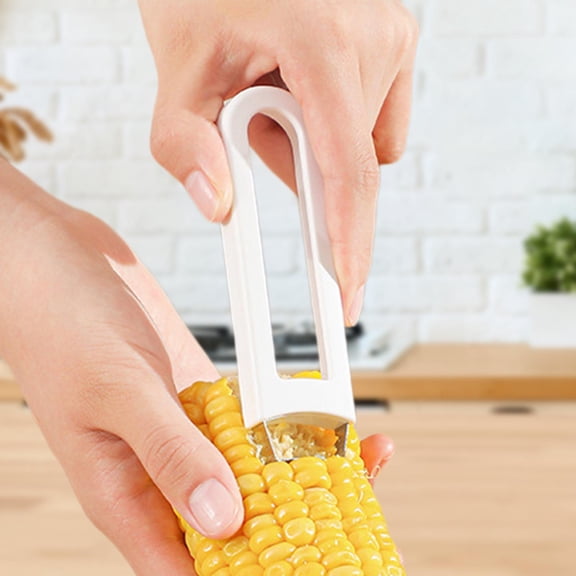 Fancyes Corn Cobs ,Kernel Cutter Tool ,Kitchen Gadget Thresher Removes Kernels No Splatters or Mess Remover