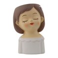 thumbnail image 1 of Fancyes Cute Girl Flower Pot Flower Holder Desktop Ornament Container Decorative Planter Resin Vase for Office Farmhouse Bedroom Cafe A, 1 of 8