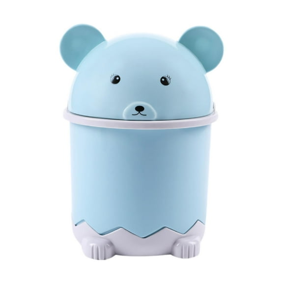 Fancyes Desk Trash Can Garbage Bin Animal Shape Lovely Decorative Waste Paper Bin Waste Basket for Office Countertop Bathroom Kitchen