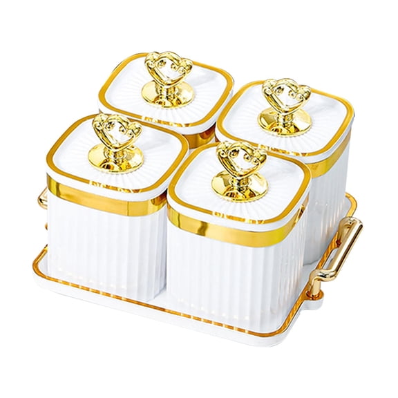 Fancyes Divided Serving Dishes Dried Fruit Snack Serving Plate Grids Appetizer Plate for Wedding Party Dining Room Snacks Dried Fruit White