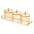 thumbnail image 1 of Fancyes Dry Fruit Tray with Lid Appetizer Serving Plate with Tray Sealed Sugar Jars Snack Candy Dish for Room Home Nut 3 grids, 1 of 8