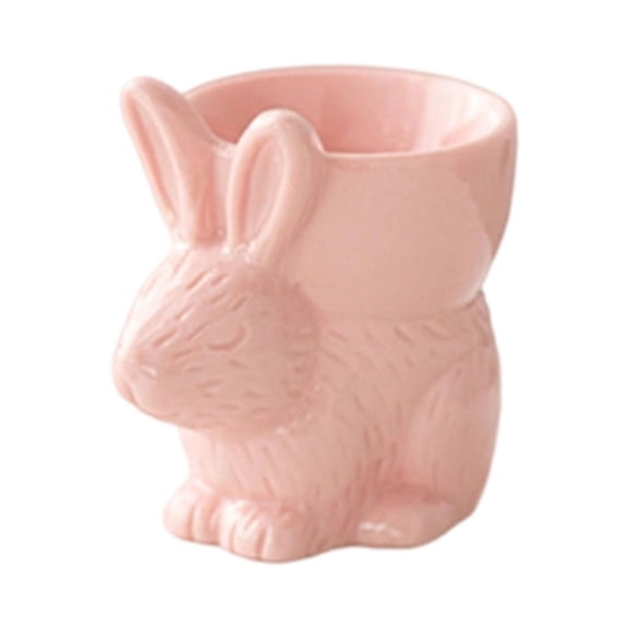 Fancyes Egg Cup Display Holder,Tabletop Figurine,Table Centerpiece,Dinner Lunch Breakfast for Soft Boiled Eggs,Easter Bunny Egg Stand pink