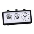 thumbnail image 1 of Fancyes Flip Desk Clock Date Week Display Alarm Clock Silent Crafts ing Clock Birthday Gift for Dining Table TV Cabinet Dorm Black, 1 of 8