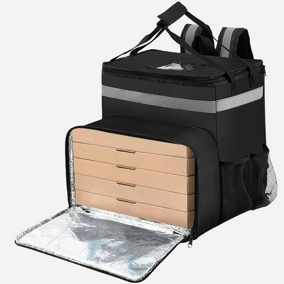 Fancyes Food Delivery Backpack Shoulders Bag 48L Wear Resistant Expandable Large Capacity Grocery Shopping Backpack for Delivery Bike