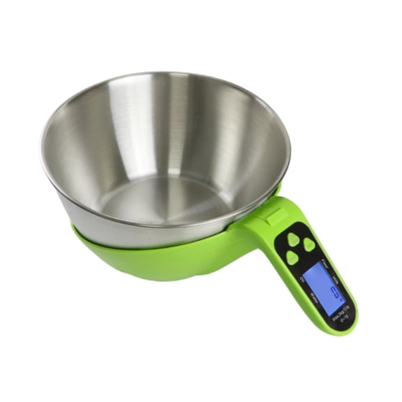 Fancyes Food Kitchen Scale Digital Kitchen Scale,11lb/5kg,Stainless Steel,with Bowl and Measuring Cup Multipurpose for Baking Cooking green