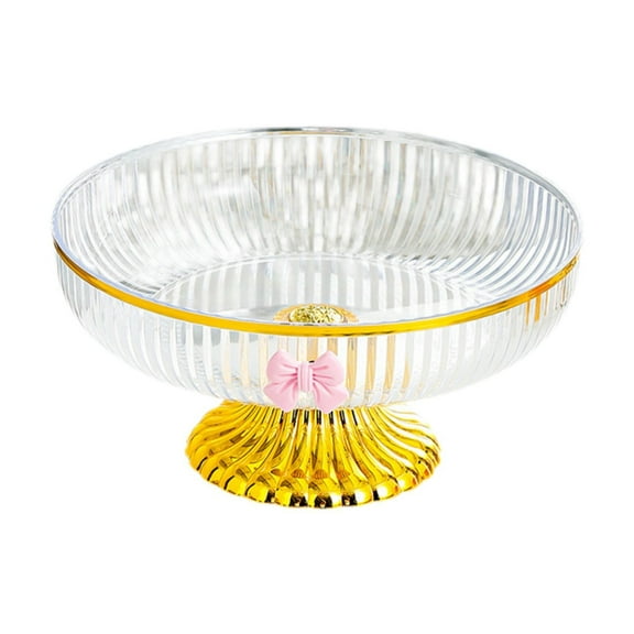 Fancyes Fruit Plate Candy Snack Orhanizer Foot Fruit Serving Bowl Multi -purpose Base Shell for Household Room Kitchen Counter Kitchen Counter Clear