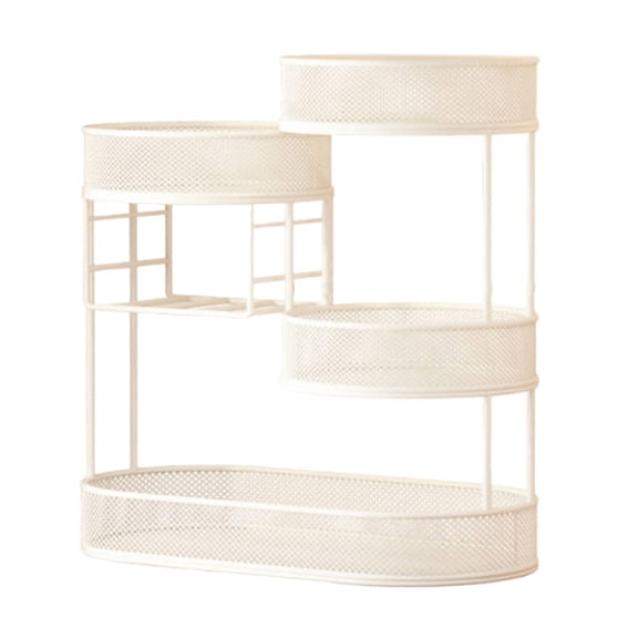 Fancyes Fruit Storage Basket -Tisch -worktop Breathing Extinguished Design Organizer Serving Stand for Party Festival Vegetables Wedding White