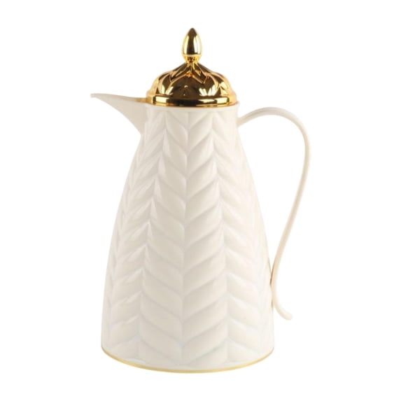 Fancyes Insulated Coffee Carafe,Luxury,Arabic Leakproof Portable 1000ml Teapot Coffee Pot for Tea Beverage Water Hot Cold Water C