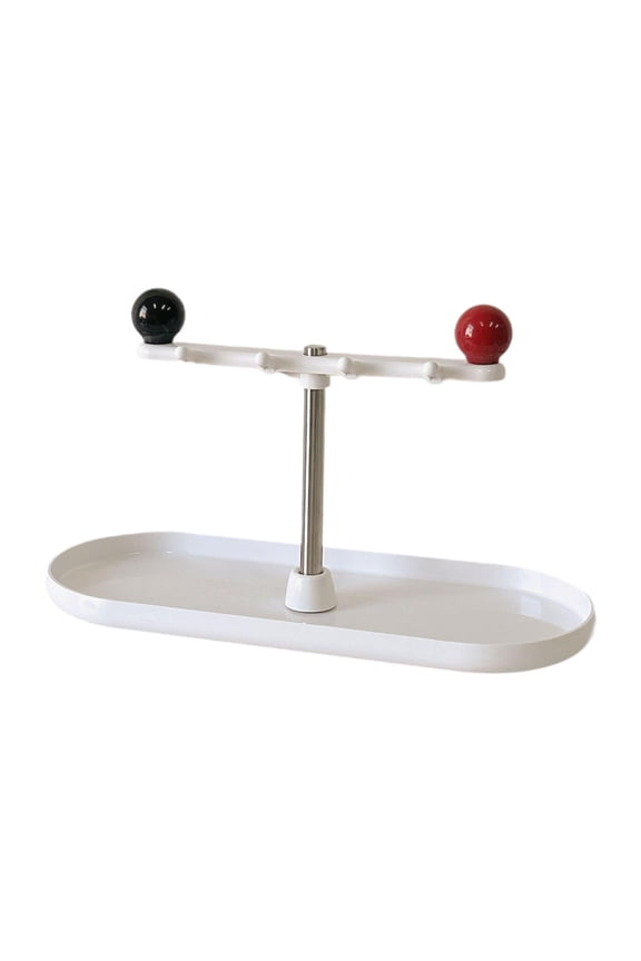 Key Storage Rack,Jewelry Organizer Stand Hanger, Tabletop Decorative Storage Rack Modern Desktop Key Holder Jewelry Tray Dish white