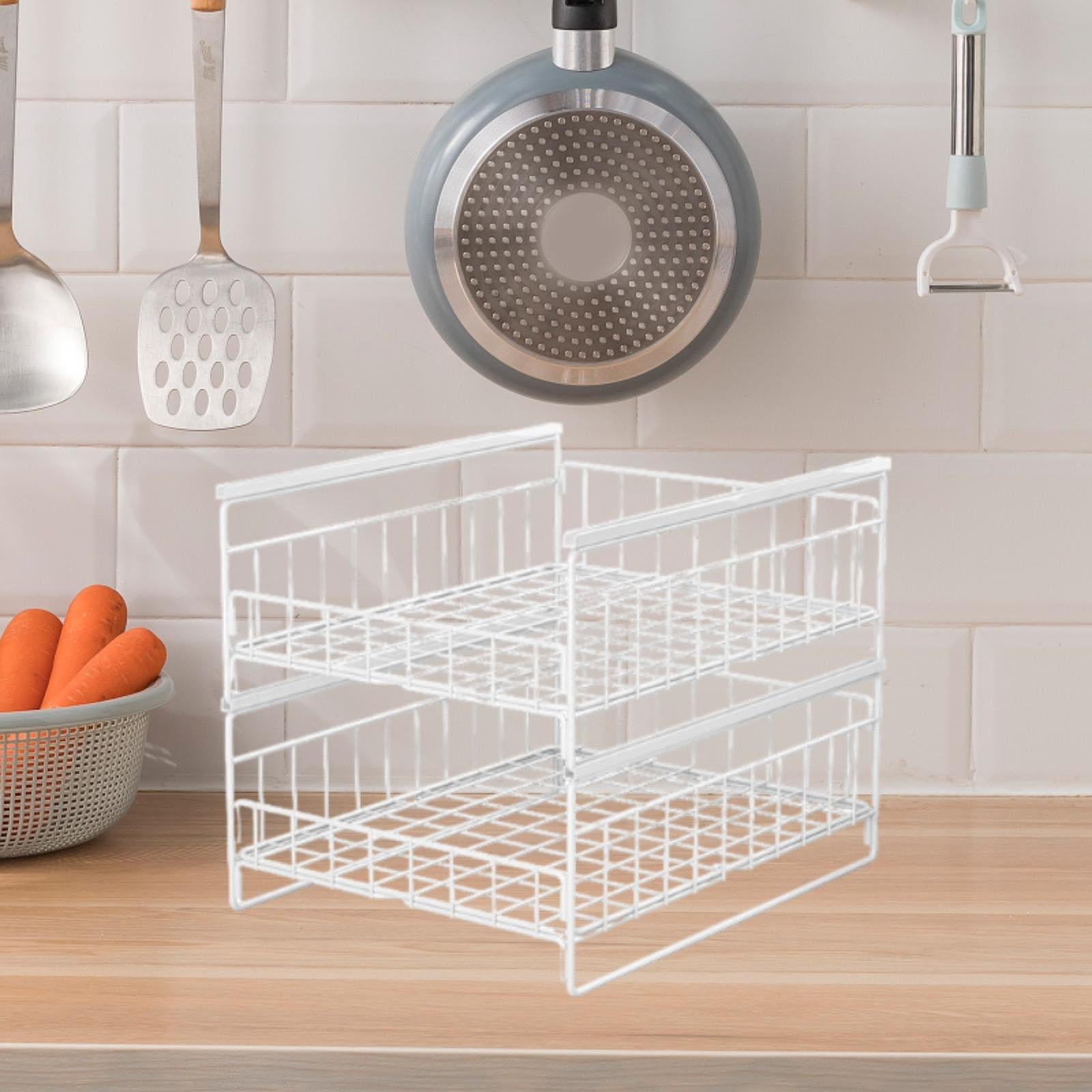 Fancyes Kitchen Cabinet Organizer Bowl Storage Rack Portable Spice ...