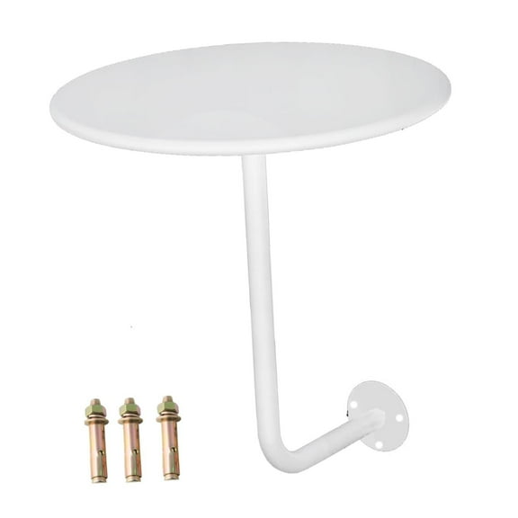 Fancyes Metal Bar Table Metal Table Moral Wall Multi - Office Small Side Office for The Balcony Living Room with Chevetside White