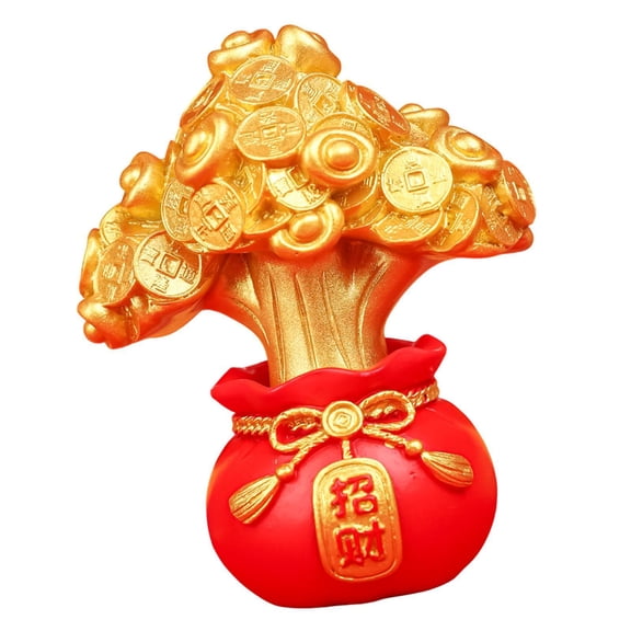 Fancyes Mini Chinese New Year Lucky Figurine Fengshui Ornament for Home Office Decor Tree