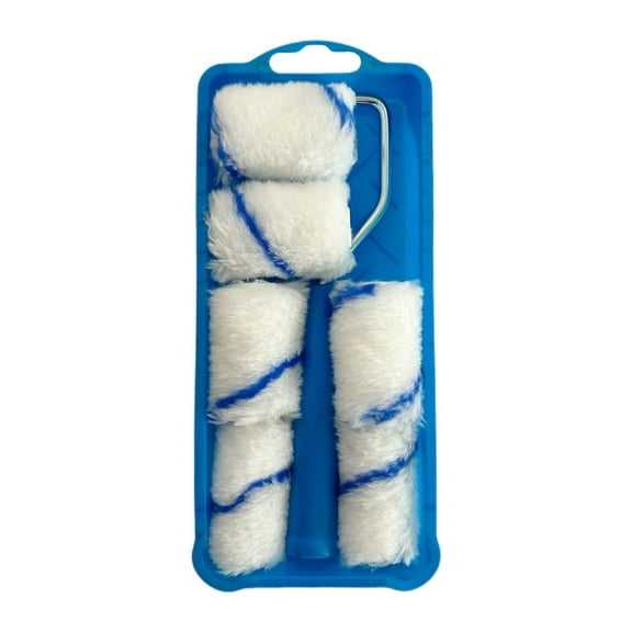 Fancyes Paint Roller with Frame Tray Garage Mural Brush Deck Decoration Roller Cover