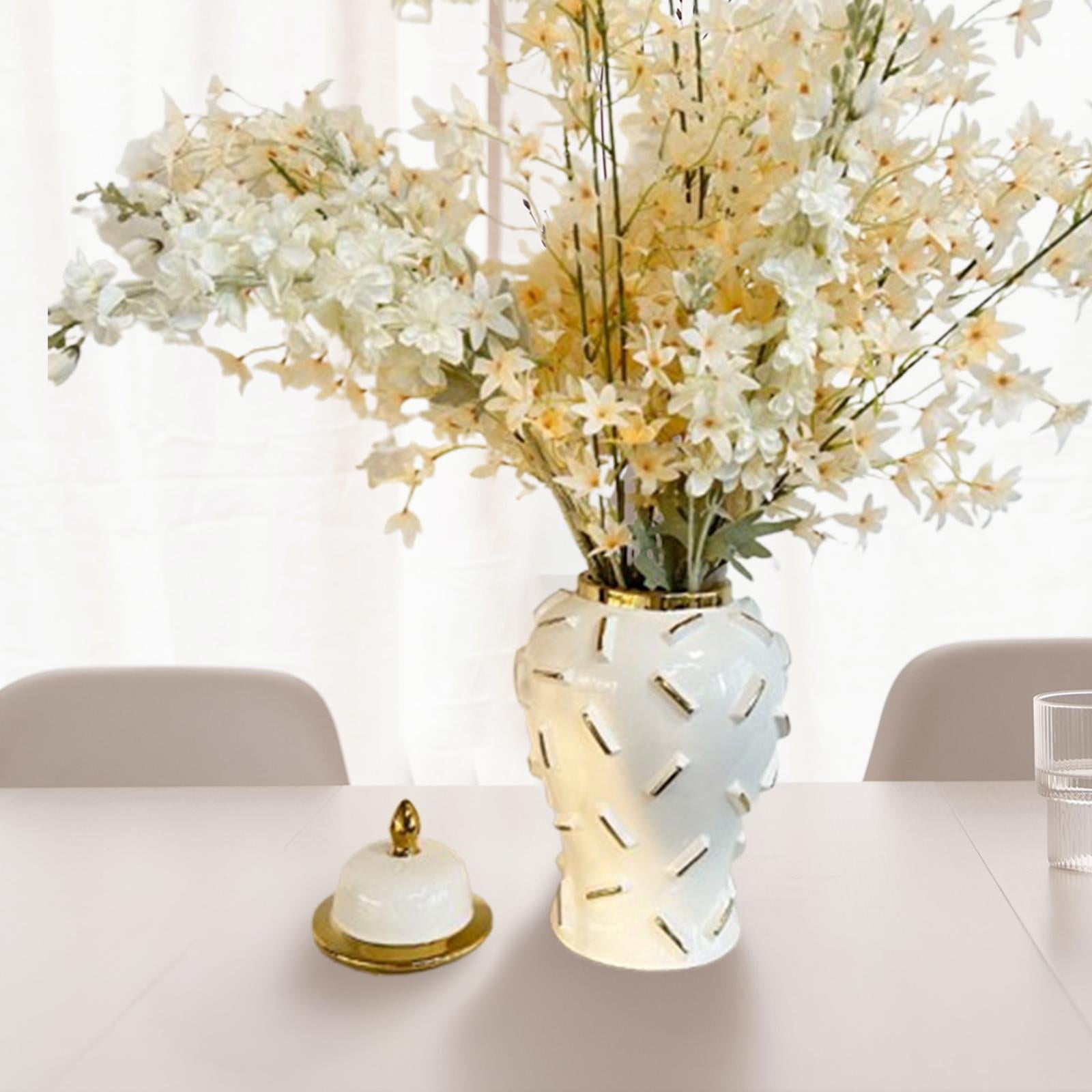 Fancyes Porcelain Ginger Jar Collectible Ceramic Flower Vase for ...