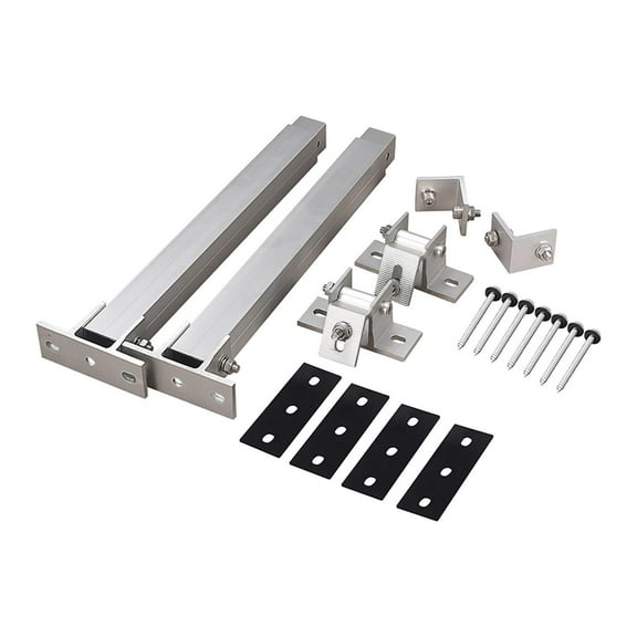 Fancyes Pv Panel Roof Mount Bracket Panel Clamps Leg Angle 15-30 degree Folding Tilt Rack Solar Holder End Clamp Kit for Yachts Rvs Balcony