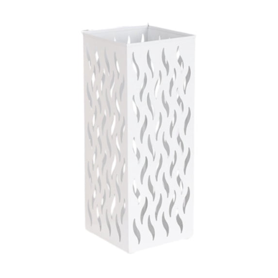 Fancyes Rectangular Umbrella Storage Rack Multipurpose for Office Home Use Courtyard White