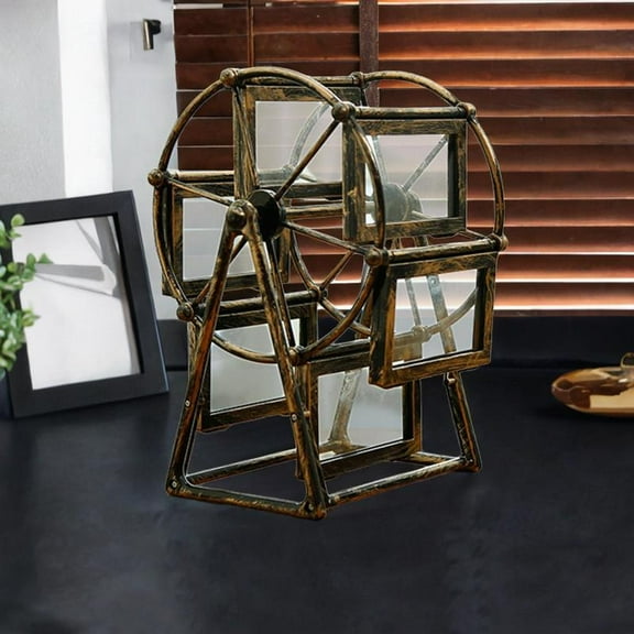 Fancyes Retro Rotating Photo Frame Home Desktop Bedroom Dorm Display 6 Picture Frame A