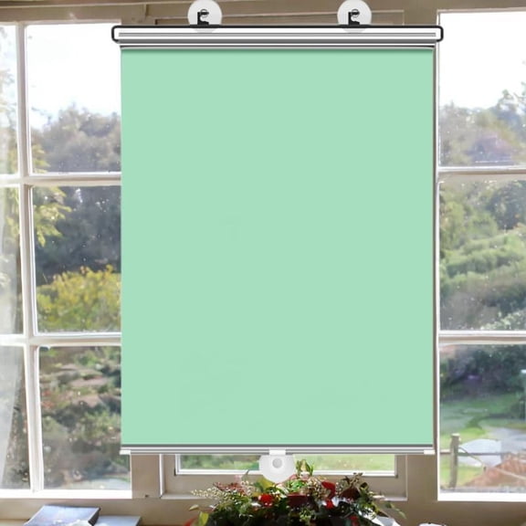 Fancyes Roll with Retractable Roller Shade Blackout Shade PVC Fashion Privacy Protection Temporal Cover Rideau for The Apartments Restaurant 68 cmx140 cm