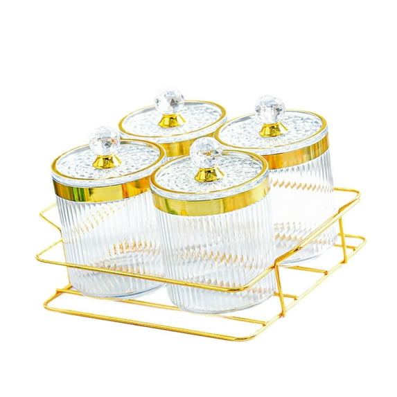 Fancyes Sorted Nut Glasses Set Snacks Serve Glasses Wedding Decoration Shared Serving Container for Party Kitchen Dining Room Fruit Snack Transparent 4 Grids