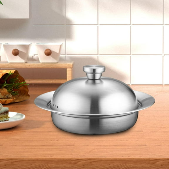 Fancyes Steaming Plate Steamer Portable Reusable Practical Steaming Steamer for Cornbread Vegetables Eggs 17cmx21cmx27cm