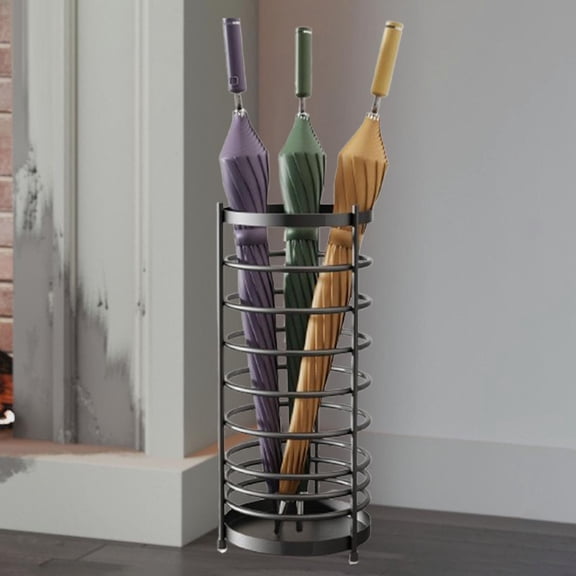 Fancyes Umbrella Stand Umbrella Rack Hollowout Multifunctional Umbrella Holder Organizer for Walking Sticks Mudroom Outdoor Household