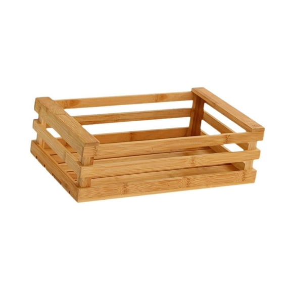Fancyes Wood Crate Nesting Storage Box Container Bin Countertop Basket Organizer Decorative for Counter Decoration Pantry Toy Cabinet 38cmx22.5cmx11.5cm