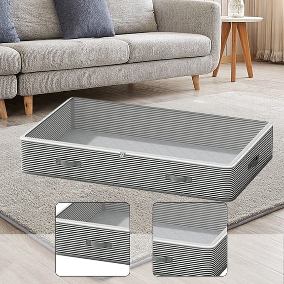 Fancyes under Bed Storage Container Underbed Storage Bin 30L Large Capacity Non Woven Fabrics Low Profile for Comforter Wrapping Paper 1 Piece