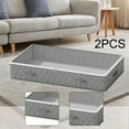 thumbnail image 1 of Fancyes under Bed Storage Container Underbed Storage Bin 30L Large Capacity Non Woven Fabrics Low Profile for Comforter Wrapping Paper 2 Pieces, 1 of 8
