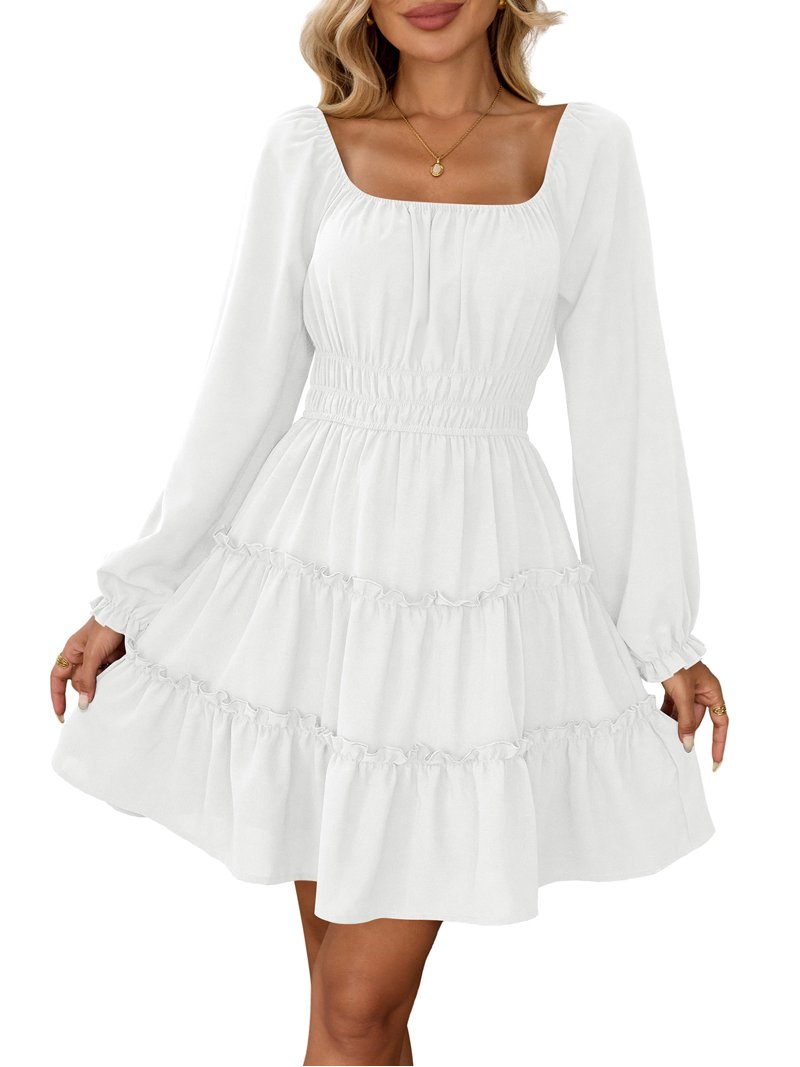 green emerald velvet dress Princess Polly Women's Lukea Long Sleeve Minidress - White