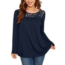 Long Sleeve Shirts for Women Trendy Plus Size Cute Going Out Tops Tunic ...