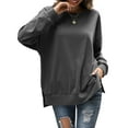 thumbnail image 1 of Fancyglim Sweatshirts for Women Crewneck Casual Long Sleeve Shirts Tunic Tops Dark Grey L, 1 of 6