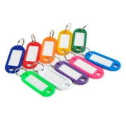 Fancyleo 20 Pack Tough Plastic Key Tags Keychain Key Ring ID Label Tags Random Colors
