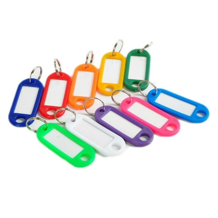 Fancyleo 20 Pack Tough Plastic Key Tags Keychain Key Ring ID Label Tags Random Colors price history and forecast - PWFE