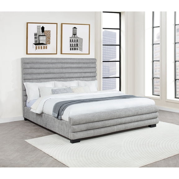Fandango Grey Upholstered Eastern King Bed