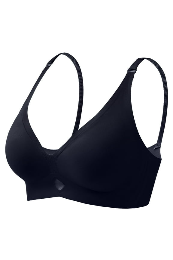 Fandiiiii Extra Large Bras Non Wired Bra Women's Padded Full Cup Bra Without Underwire With Padding Seamless Bustier Bralette Breathable Soft