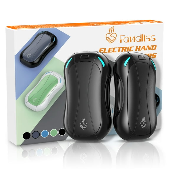 Fandliss 2-Pack Rechargeable Hand Warmers - Stylish Design, Hand Warmers for Outdoor, Golf, Hunting, Camping Accessories - 3 Heating Settings, Perfect Winter Gift for Christmas