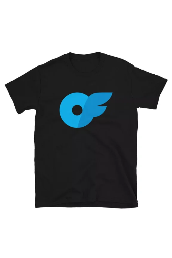 Fandom Online Platform Logo Black Unisex Graphic Design Unisex T-Shirt, up to Size 5XL