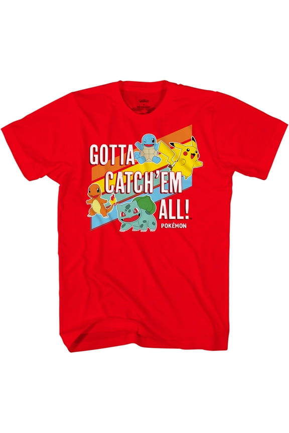 Gotta Catch Em All Pokemon Classics Youth T-shirt, Red