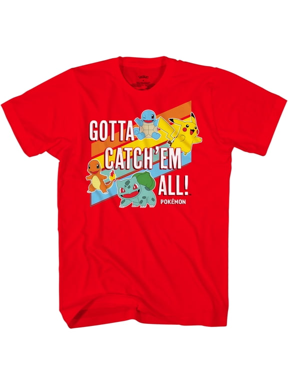 Gotta Catch Em All Pokemon Classics Youth T-shirt, Red