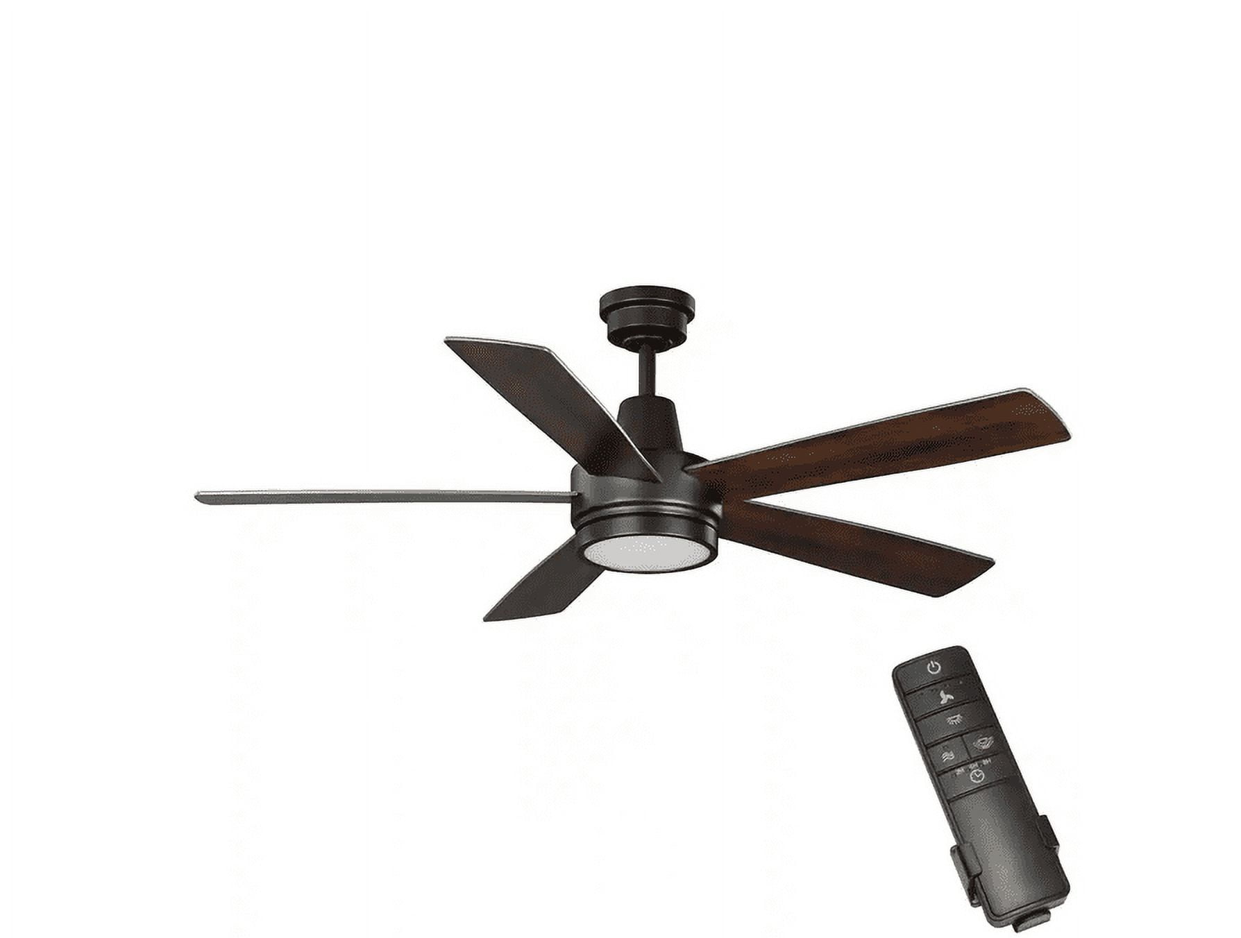 Hampton Bay Fanelee 54 in. White Color Changing LED Bronze Smart