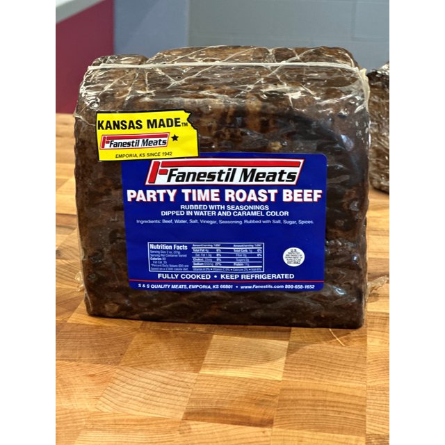 Fanestil Meats Party Time Roast Beef, DeliSliced, Serving Size 2oz